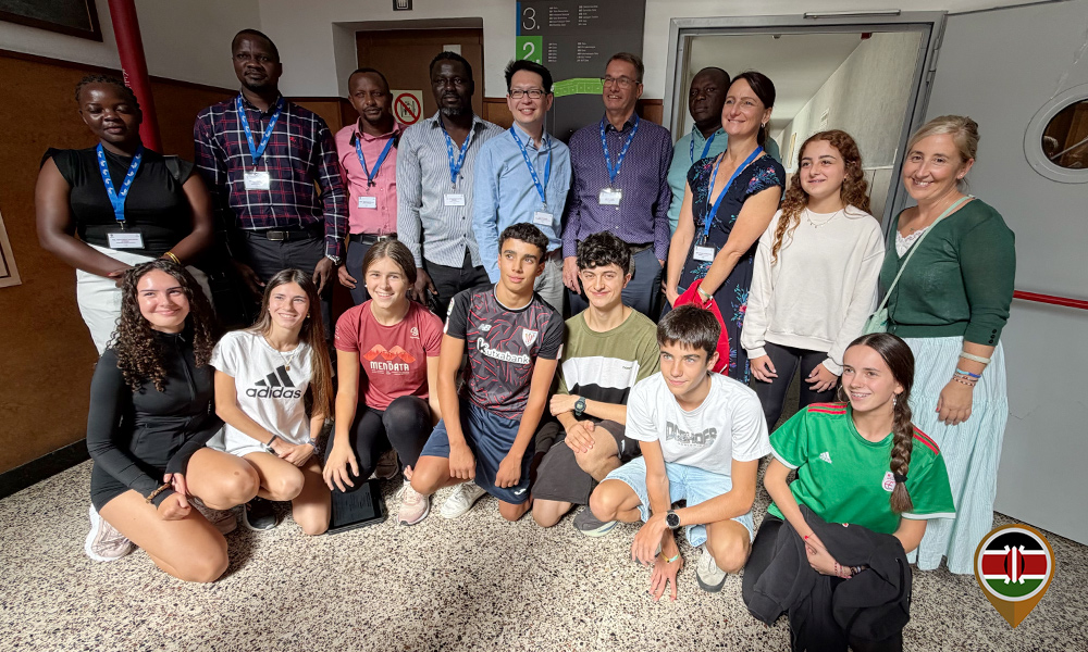 Posing with Maristak students
