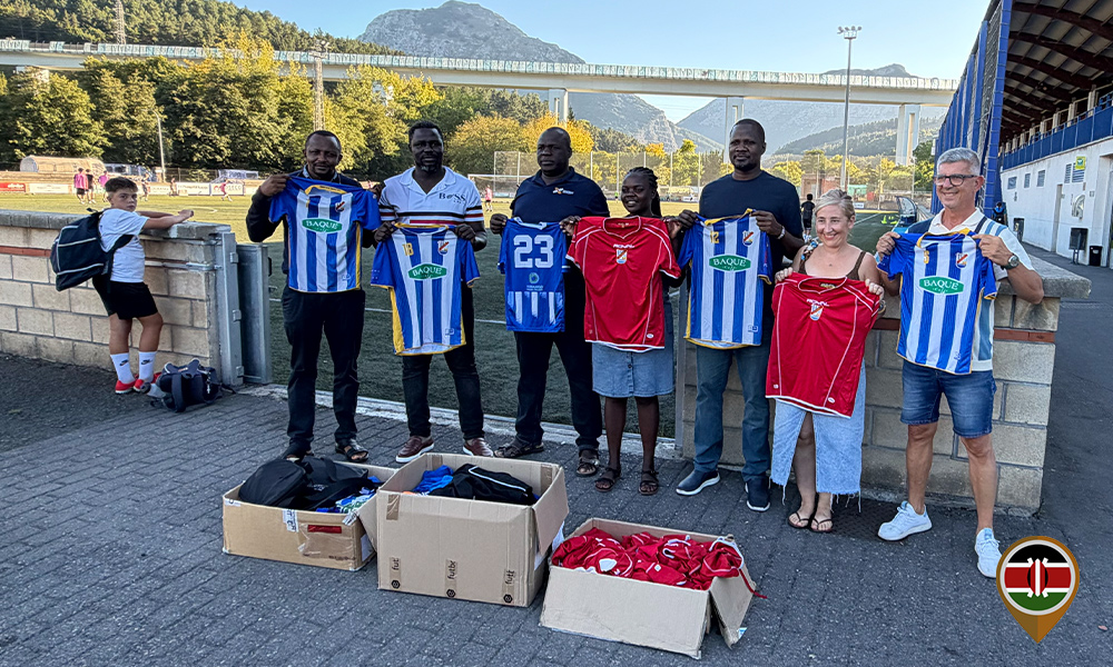 Durangoko Kultura, the Basque football team, donated football jerseys to Ororo Youth Sports Centre